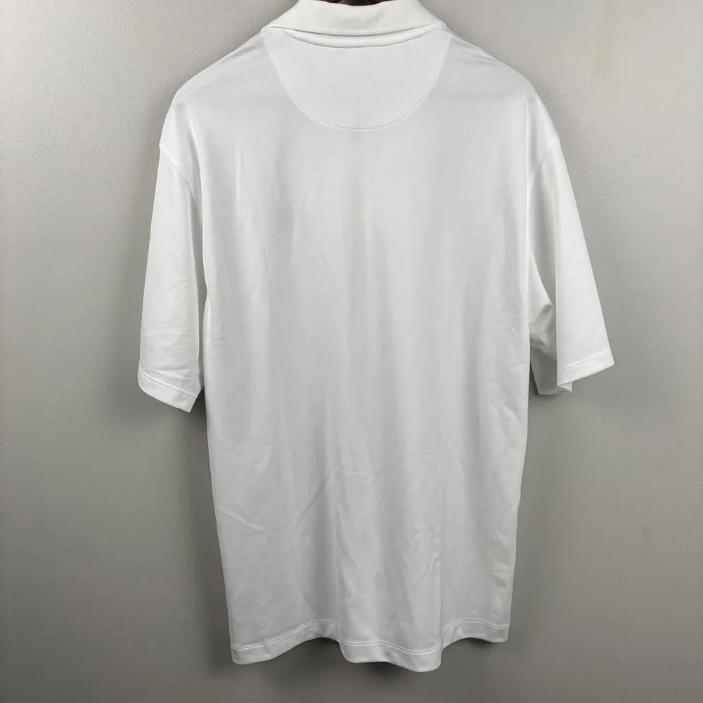 Nike Golf polo men’s Large Fit Dry White World Golf Championships Short Sleeve